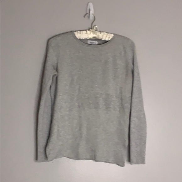 Calvin Klein fitted textured grey long sleeve sweater ribbed women’s size xs - Picture 1 of 8